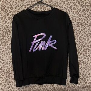 Black 'Pink' Graphic Crewneck Sweatshirt